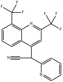 alpha,2-pyridyl-2,8-bis(trifluoromethyl)quinoline-4-acetonitrile Structure