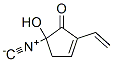 (+)-2-Ethenyl-5-hydroxy-5-isocyano-2-cyclopenten-1-one 구조식 이미지