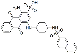 1-amino-9,10-dihydro-4-[[4-[(2-naphthylsulphonyl)amino]cyclohexyl]amino]-9,10-dioxoanthracene-2-sulphonic acid 구조식 이미지