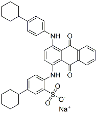 sodium 5-cyclohexyl-2-[[4-[(4-cyclohexylphenyl)amino]-9,10-dihydro-9,10-dioxo-1-anthryl]amino]benzenesulphonate 구조식 이미지