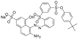 sodium 6-amino-5-[[2-[[3-[[4-(tert-butyl)phenoxy]sulphonyl]phenyl]sulphonyl]phenyl]azo]-4-hydroxynaphthalene-2-sulphonate Structure