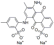 disodium 5-amino-9,10-dihydro-6-methyl-8-[(4-methylsulphonatophenyl)amino]-9,10-dioxoanthracenesulphonate 구조식 이미지