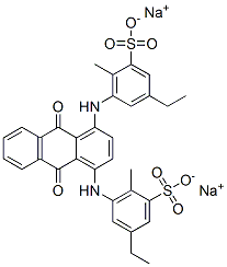 disodium [(9,10-dihydro-9,10-dioxo-1,4-anthrylene)diimino]bis[ethyltoluenesulphonate] Structure