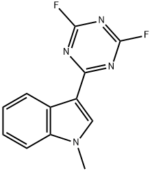 2-(N-메틸인돌-3-일)-4,6-디플루오로-s-트리아진 구조식 이미지