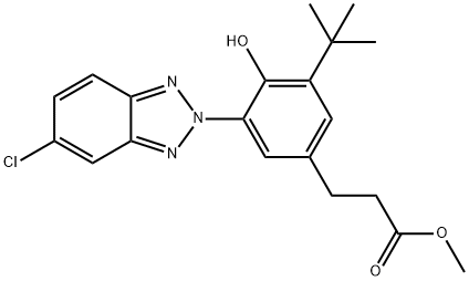 methyl 3-[3-tert-butyl-4-hydroxy-5-(5-chloro-2H-benzotriazol-2-yl)phenyl]propionate 구조식 이미지