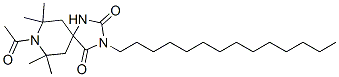 8-acetyl-3-tetradecyl-7,7,9,9-tetramethyl-1,3,8-triazaspiro[4.5]decane-2,4-dione Structure