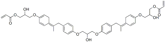 (2-hydroxy-1,3-propanediyl)bis[oxy-4,1-phenylene(1-methylethylidene)-4,1-phenyleneoxy(2-hydroxy-3,1-propanediyl)] diacrylate  Structure