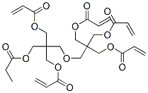 2-[[3-[(1-oxoallyl)oxy]-2,2-bis[[(1-oxoallyl)oxy]methyl]propoxy]methyl]-2-[(1-oxopropoxy)methyl]-1,3-propanediyl diacrylate  구조식 이미지