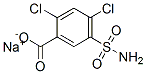 5-(Aminosulfonyl)-2,4-dichlorobenzoic acid sodium salt 구조식 이미지