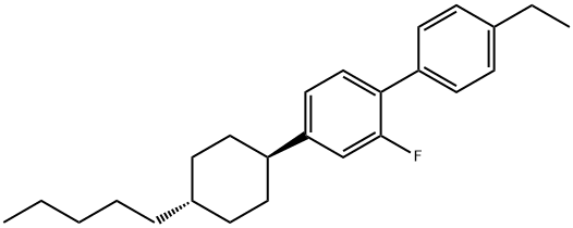trans-4'-ethyl-2-fluoro-4-(4-pentylcyclohexyl)-1,1'-biphenyl  구조식 이미지