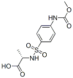 (2S)-2-[[4-(methoxycarbonylamino)phenyl]sulfonylamino]propanoic acid Structure