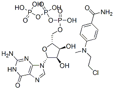 (4-N-(2-chloroethyl)-N-methylaminobenzyl)amide guanosine-5'-triphosphate 구조식 이미지