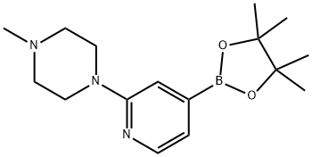 1-METHYL-5-[4-(4,4,5,5-TETRAMETHYL-1,3,2-DIOXABOROLAN-2-YL)PYRIDIN-2-YL]PIPERAZINE Structure