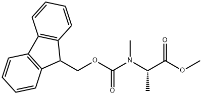 L-알라닌,N-[(9H-플루오렌-9-일메톡시)카르보닐]-N-메틸-,메틸에스테르 구조식 이미지