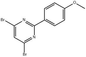 4,6-DIBROMO-2-(4-METHOXYPHENYL)PYRIMIDINE Structure