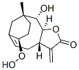 (3aS,7R,10R,11S,11aS)-3a,4,7,8,9,10,11,11a-Octahydro-7-hydroperoxy-11-hydroxy-10-methyl-3-methylene-6,10-methanocyclodeca[b]furan-2(3H)-one Structure