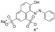 칼륨나트륨7-히드록시-8-(페닐아조)나프탈렌-1,3-디술포네이트 구조식 이미지