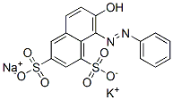 potassium sodium 7-hydroxy-8-(phenylazo)naphthalene-1,3-disulphonate Structure