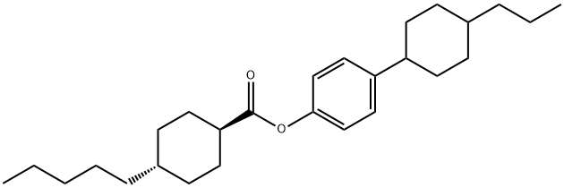 trans-4-(4-propylcyclohexyl)phenyl trans-4-pentylcyclohexanecarboxylate  Structure