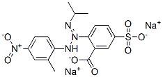 disodium 2-[1-(1-methylethyl)-3-(2-methyl-4-nitrophenyl)triazen-2-yl]-5-sulphonatobenzoate Structure