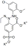 dipotassium 2-[3-(5-chloro-2-methoxyphenyl)-1-ethyltriazen-2-yl]-5-sulphonatobenzoate 구조식 이미지