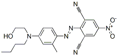 2-[[4-[butyl(2-hydroxyethyl)amino]-2-methylphenyl]azo]-5-nitrobenzene-1,3-dicarbonitrile Structure