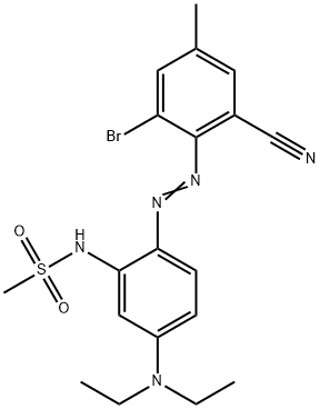 N-[2-[(2-bromo-6-cyano-p-tolyl)azo]-5-(diethylamino)phenyl]methanesulphonamide  Structure