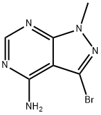 3-BROMO-1-METHYL-1H-PYRAZOLO[3,4-D]PYRIMIDIN-4-AMINE 구조식 이미지