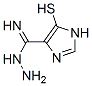 1H-이미다졸-4-카르복스이미드산,5-메르캅토-,히드라지드 구조식 이미지