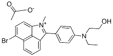 6-bromo-2-[4-[ethyl(2-hydroxyethyl)amino]phenyl]-1-methylbenz[cd]indolium acetate 구조식 이미지