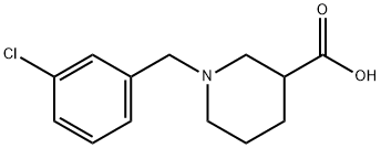 1-(3-CHLORO-BENZYL)-PIPERIDINE-3-CARBOXYLIC ACID HYDROCHLORIDE Structure