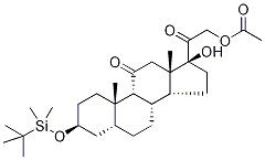 (3α,5β)-21-(Acetyloxy)-3-[[(1,1-diMethylethyl)diMethylsilyl]oxy]-17-hydroxy-pregnane-11,20-dione 구조식 이미지
