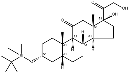 (3α,5β)-3-[[(1,1-DiMethylethyl)diMethylsilyl]oxy]-17,21-dihydroxy-pregnane-11,20-dione Structure
