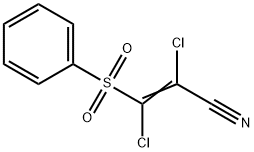 2,3-dichloro-3-(phenylsulphonyl)acrylonitrile Structure