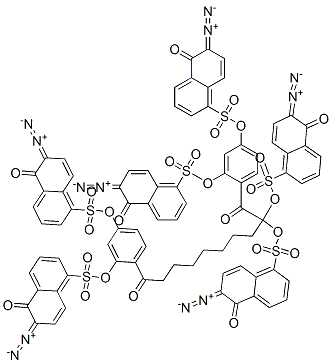 (1,10-dioxodecane-1,10-diyl)dibenzene-1,3,4-triyl hexakis(6-diazo-5,6-dihydro-5-oxonaphthalene-1-sulphonate)  구조식 이미지