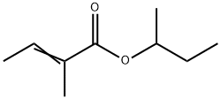 2-Butenoic acid, 2-Methyl-, 1-Methylpropyl ester 구조식 이미지