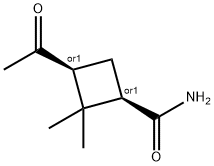 Cyclobutanecarboxamide, 3-acetyl-2,2-dimethyl-, cis- (9CI) Structure