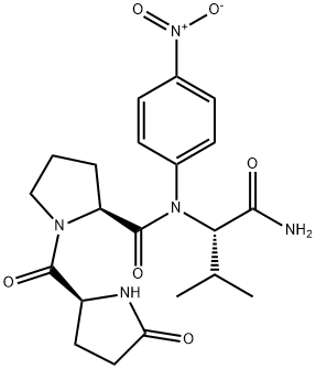 PGLU-PRO-VAL-PARANITROANILIDE 구조식 이미지