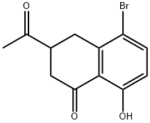 3-ACETYL-5-BROMO-8-HYDROXY-3,4-DIHYDRO-2H-1-NAPHTHALENONE Structure