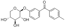 (4-Methylphenyl)(3-(beta-D-xylopyranosyloxy)phenyl)methanone Structure