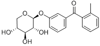 (2-Methylphenyl)(3-(beta-D-xylopyranosyloxy)phenyl)methanone Structure