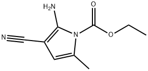 1H-Pyrrole-1-carboxylicacid,2-amino-3-cyano-5-methyl-,ethylester(9CI) Structure