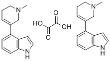 1H-Indole, 4-(1,2,5,6-tetrahydro-1-methyl-3-pyridinyl)-, ethanedioate  (2:1) 구조식 이미지