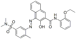 4-[[5-[(dimethylamino)sulphonyl]-2-methylphenyl]azo]-N-(2-ethoxyphenyl)-3-hydroxynaphthalene-2-carboxamide 구조식 이미지