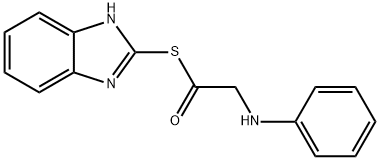 (Phenylamino)ethanethioic acid S-1H-benzimidazol-2-yl ester Structure