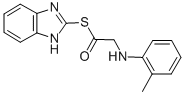 Ethanethioic acid, ((2-methylphenyl)amino)-, S-1H-benzimidazol-2-yl es ter 구조식 이미지