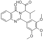 alpha-(1-Methylethyl)-4-oxo-2-(3,4,5-trimethoxyphenyl)-3(4H)-quinazoli neacetic acid Structure