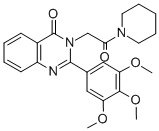 1-(4-Oxo-2-(3,4,5-trimethoxyphenyl-3(4H)-quinazolinyl)acetyl)piperidin e 구조식 이미지