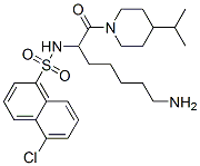 4-Isopropyl-1-[7-amino-2-[[(5-chloro-1-naphthalenyl)sulfonyl]amino]-1-oxoheptyl]piperidine 구조식 이미지