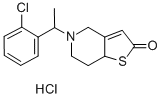 ((Chloro-2 phenyl)-1 ethyl)-5 tetrahydro-5,6,7,7a 4H-thieno(3,2-c)pyri dinone-2 chlorhydrate Structure